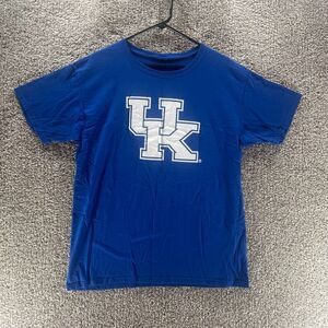 Kentucky Wildcats Shirt Adult Large Blue Short Sleeve NCAA Basketball Mens Logo